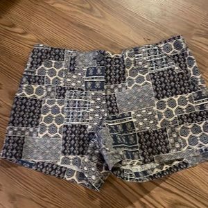 Blue and white designed shorts